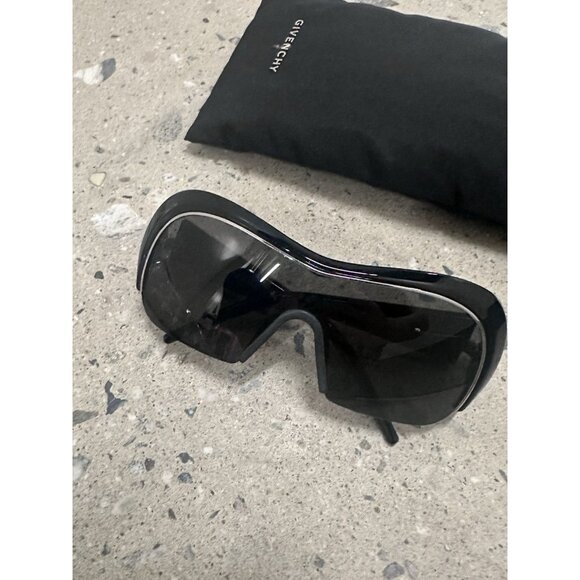 Givenchy Shield Sunglasses in Shiny Black & Smoke main image 6